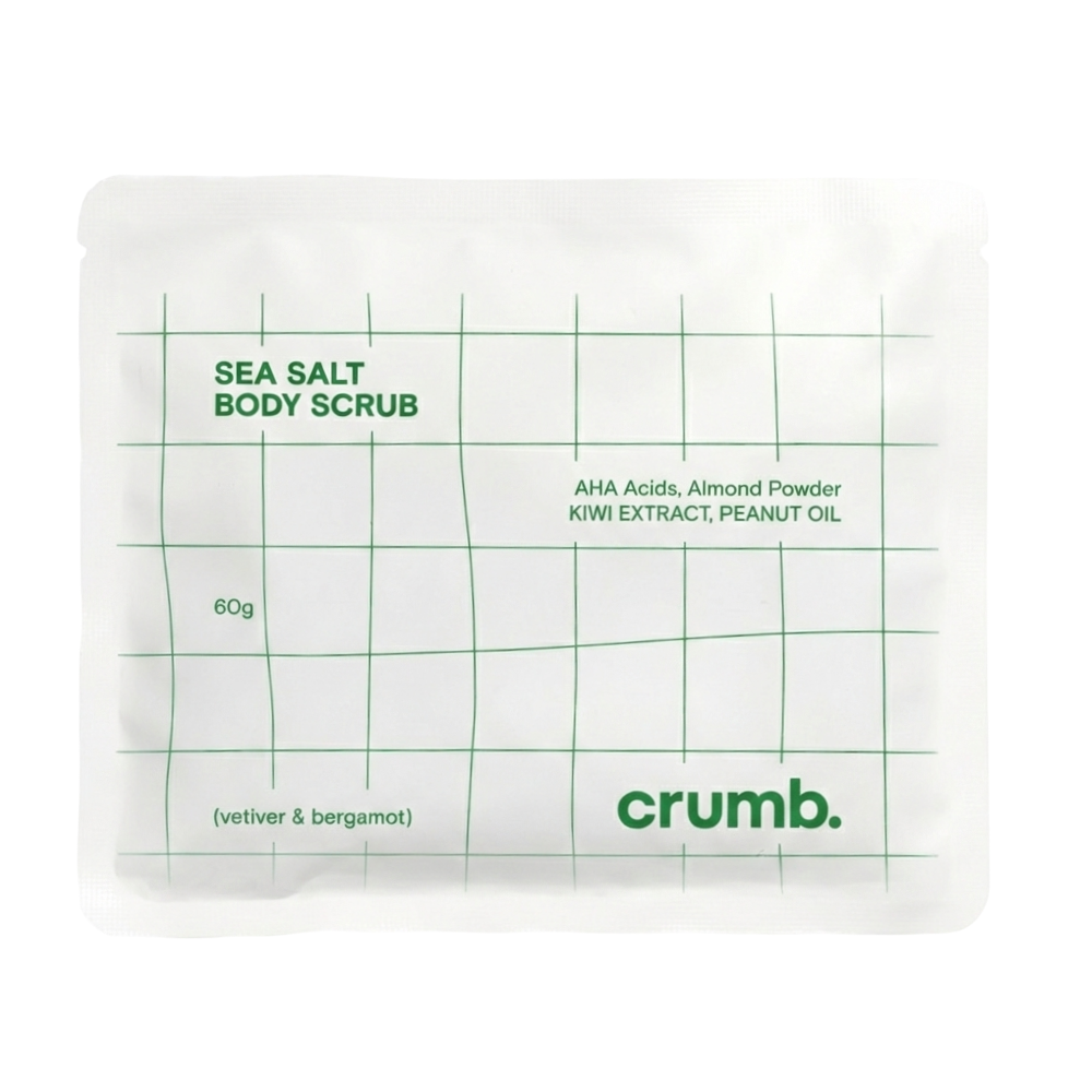 CRUMB. Vetiver & Bergamot Body Scrub 1х60g - Сольовий скраб для тіла з AHA-кислотами (travel format) CRUMB. Vetiver & Bergamot Body Scrub 1х60g - Сольовий скраб для тіла з AHA-кислотами (travel format)